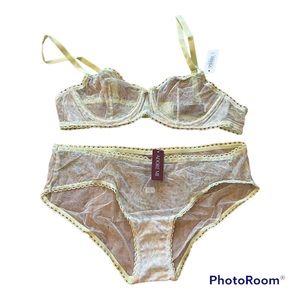 Adore me light yellow set